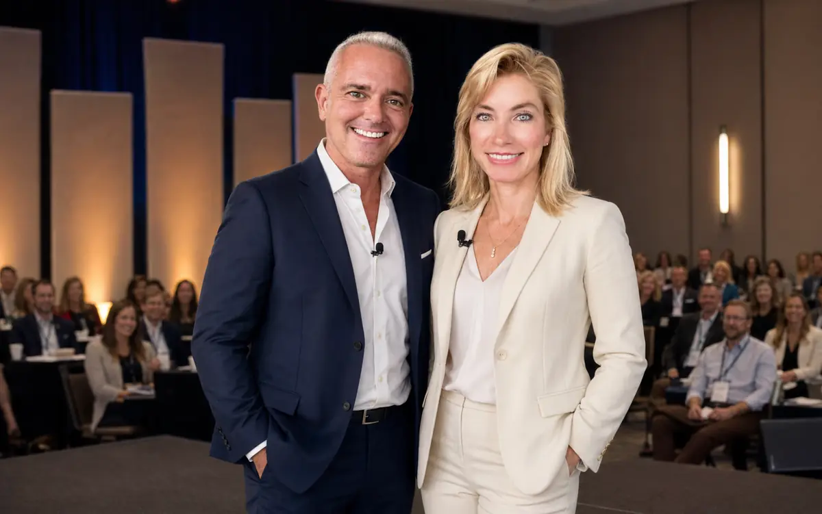 Tim and Julie Harris in a professional coaching setting
